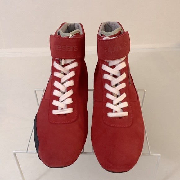 Alpinestars Y2K Red Vintage Suede Racing Boots/EUC - Picture 11 of 17